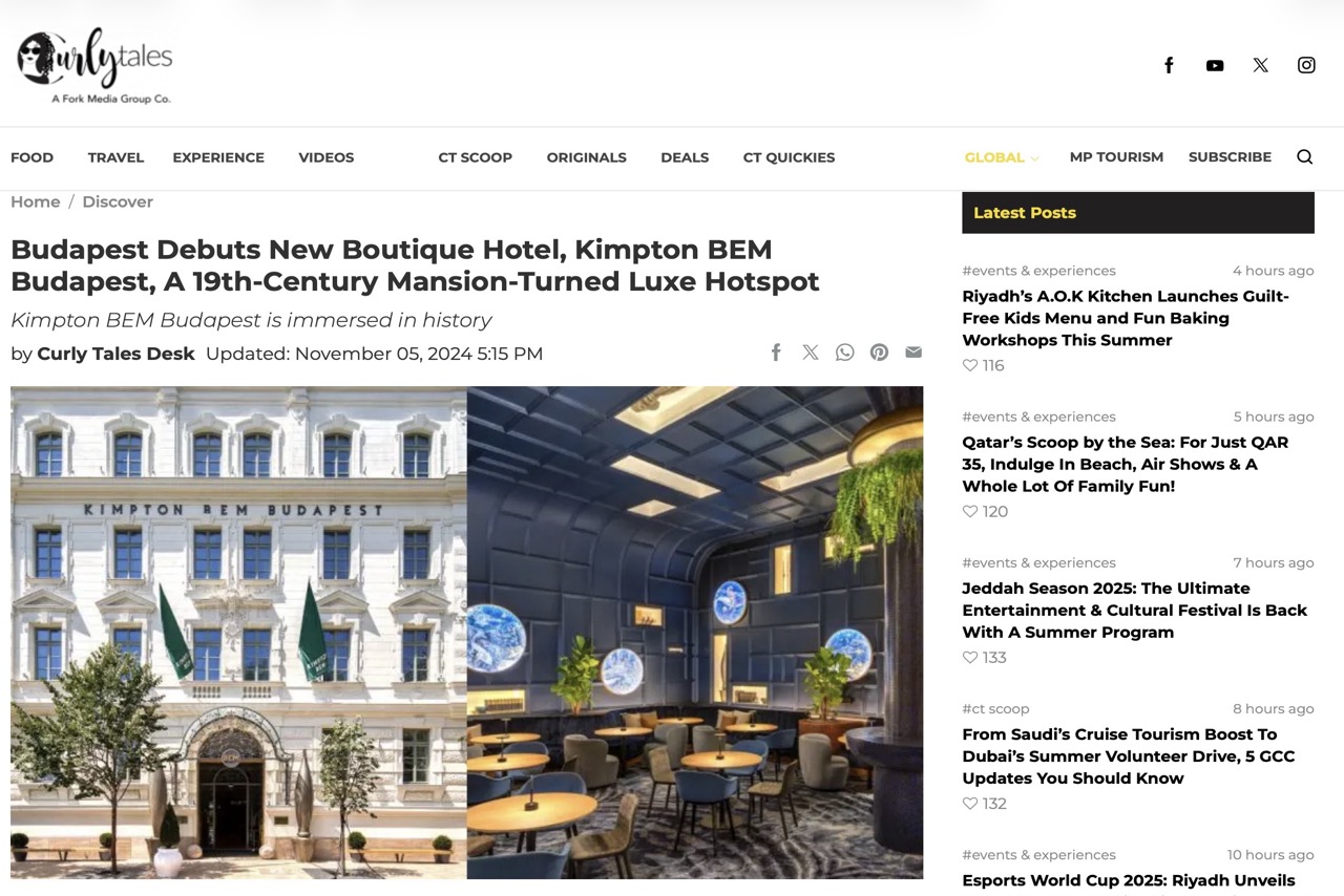 curlytales.com Kimpton BEM Budapest by IHG