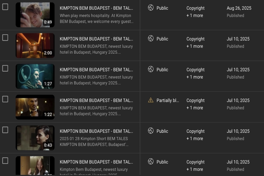 Kimpton BEM Budapest 2025 - YouTube Channel